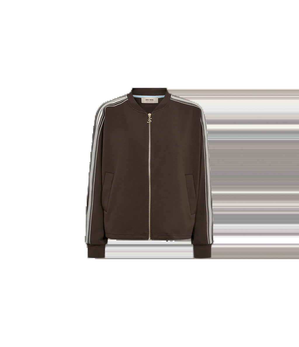 Mos Mosh Ardie LS Zip Sweatcardigan Marrón Chocolate