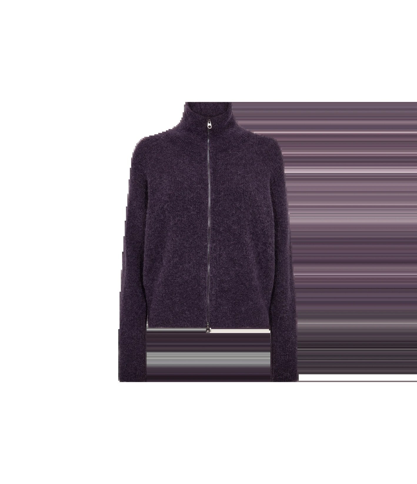 Mos Mosh Thora Knit Zip Cardigan Ciruela