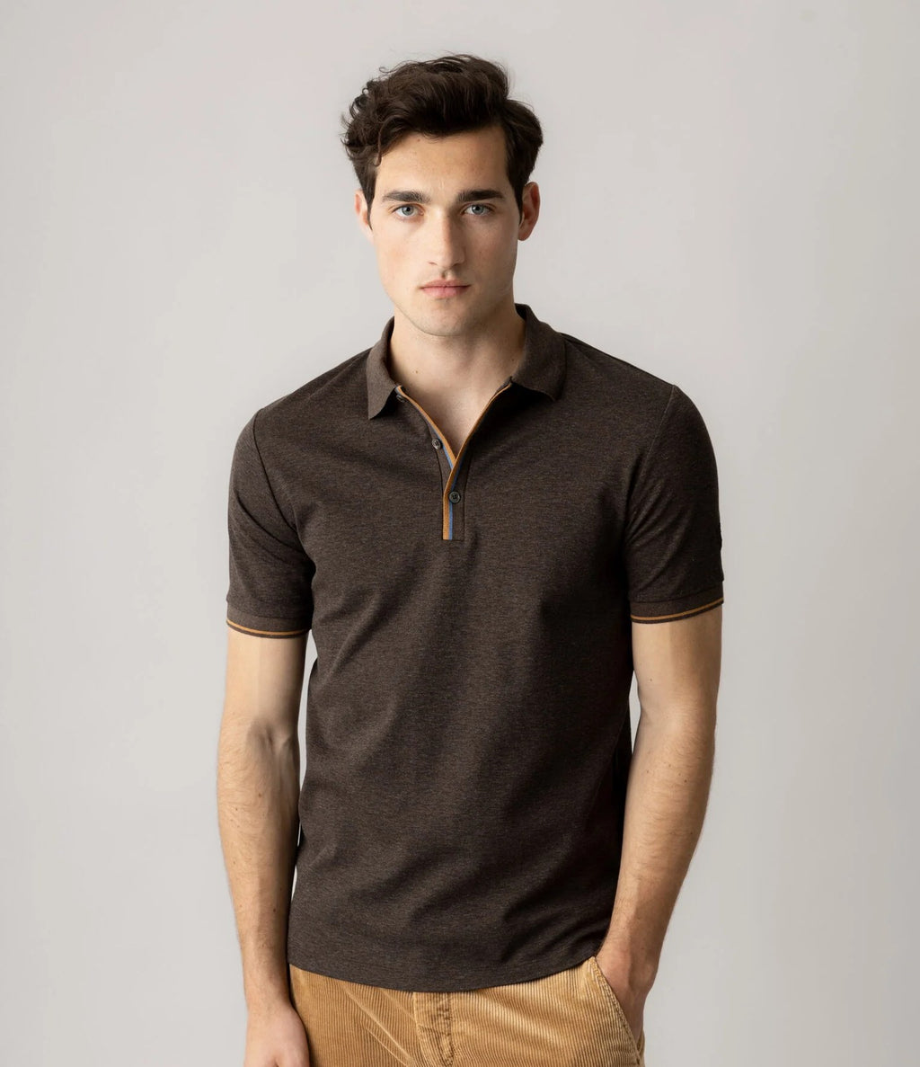 Mos Mosh Harvey Polo Chocolate Brown