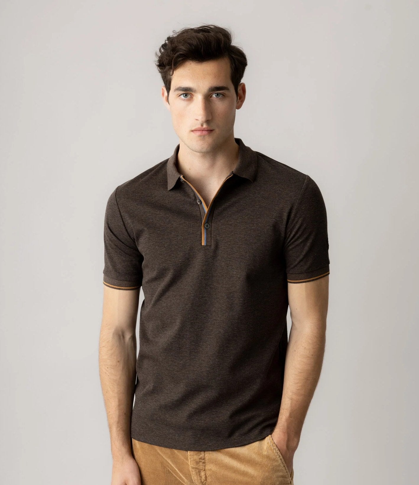 Mos Mosh Harvey Polo Chocolate Brown