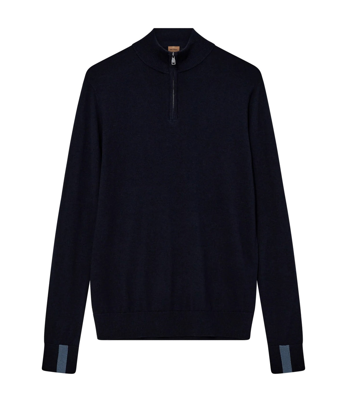 Mos Mosh Adam Soft Zip Turtle Neck Knit Navy