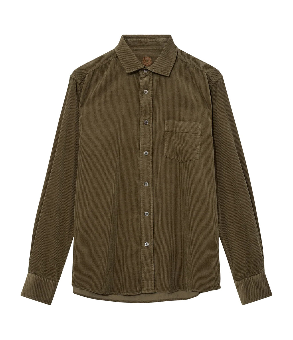 Mos Mosh Alden Corduroy Shirt Black Coffee - vista 4