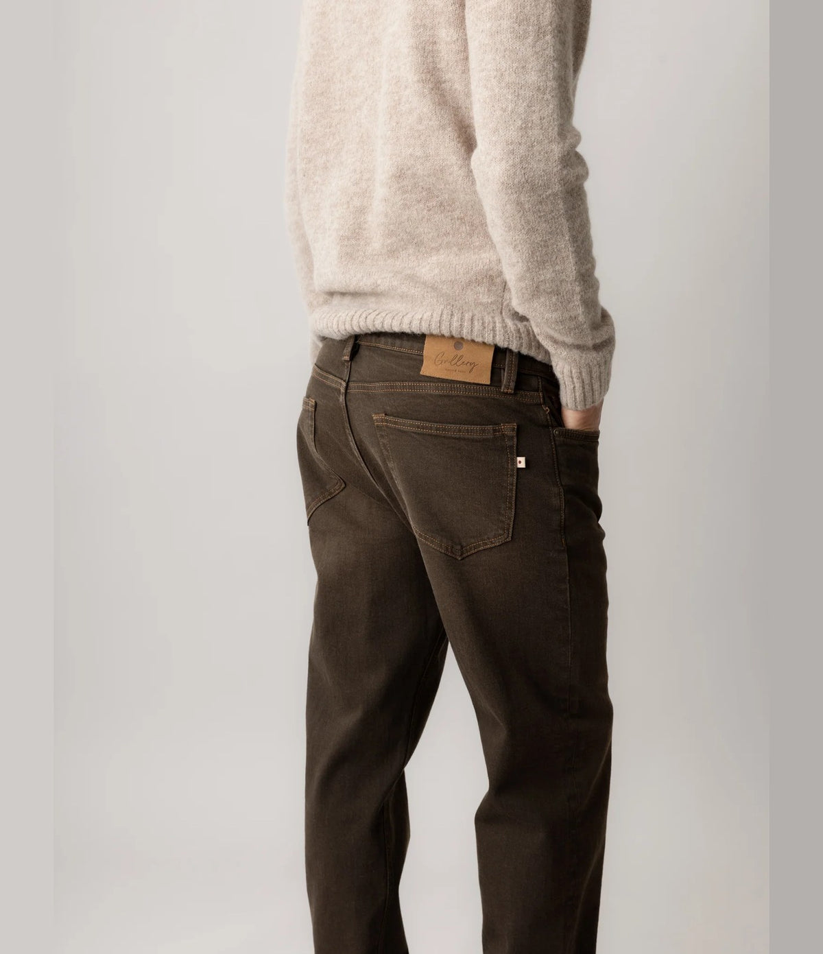 Mos Mosh Andrew Woods Jeans Chocolate Brown - vista 2