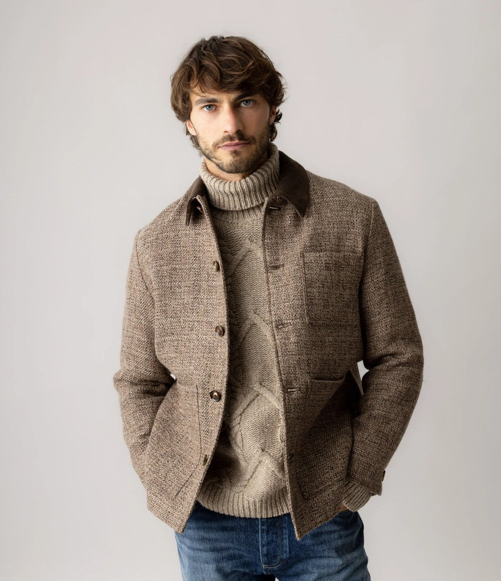 Mos Mosh Warren Tweed Jacket Chocolate Brown