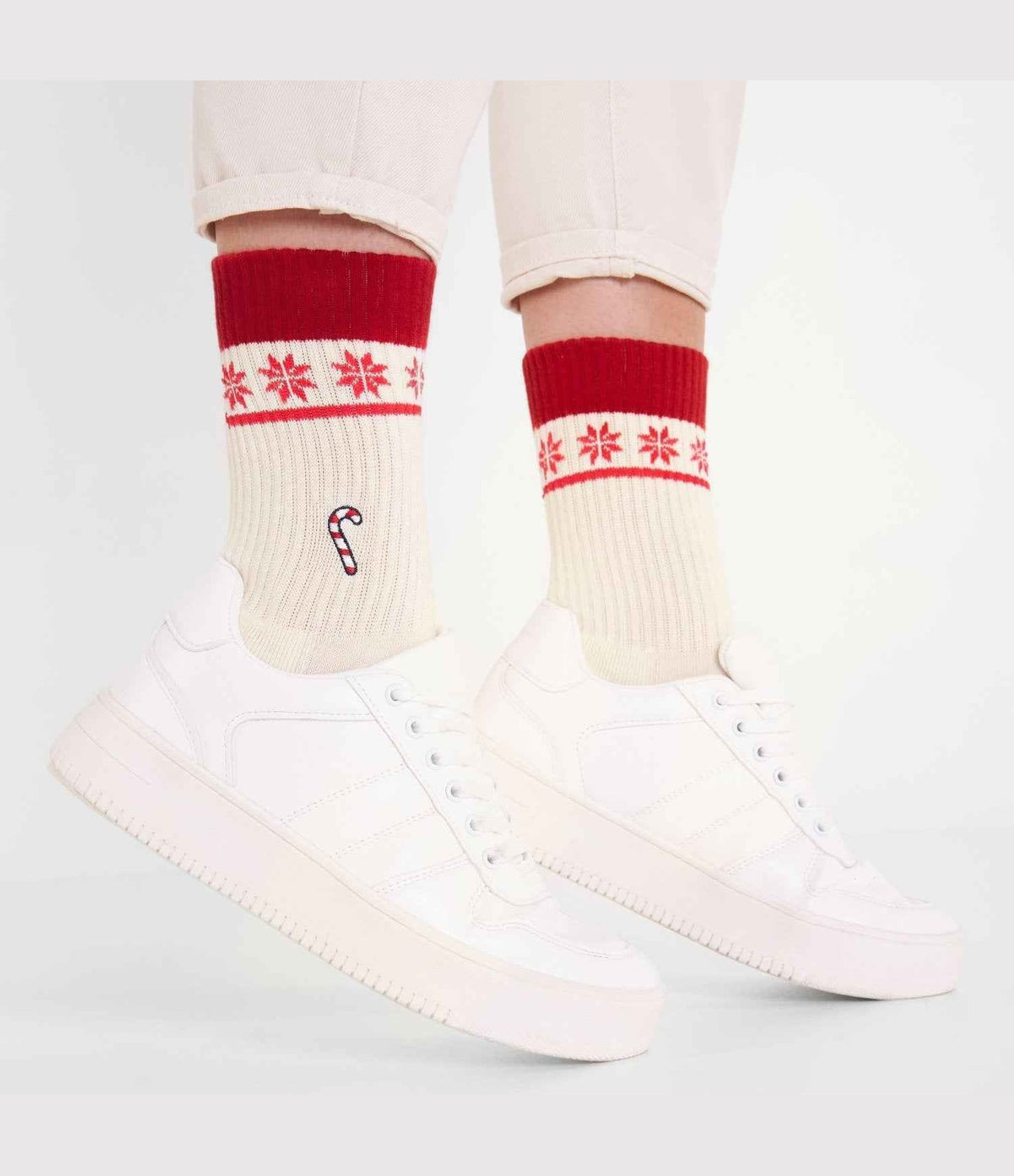 Natural Vibes Candy Cane Xmas Socks