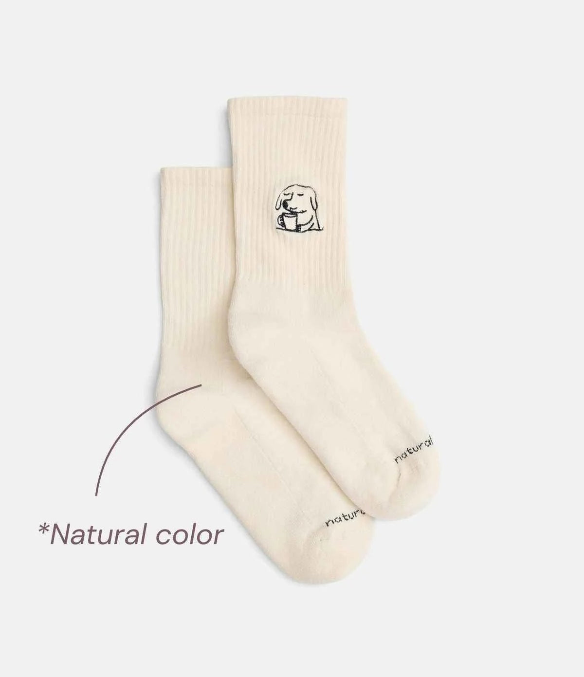 Natural Vibes Dog with Cup Tennis Socks
