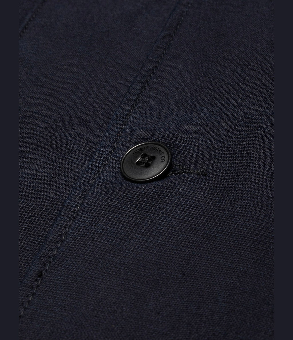Nudie Jeans Nino Shirt Back Sateen Indigo