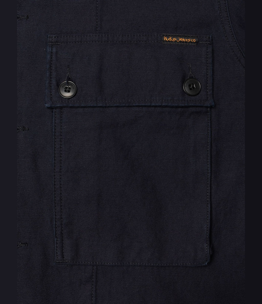 Nudie Jeans Nino Shirt Back Sateen Indigo