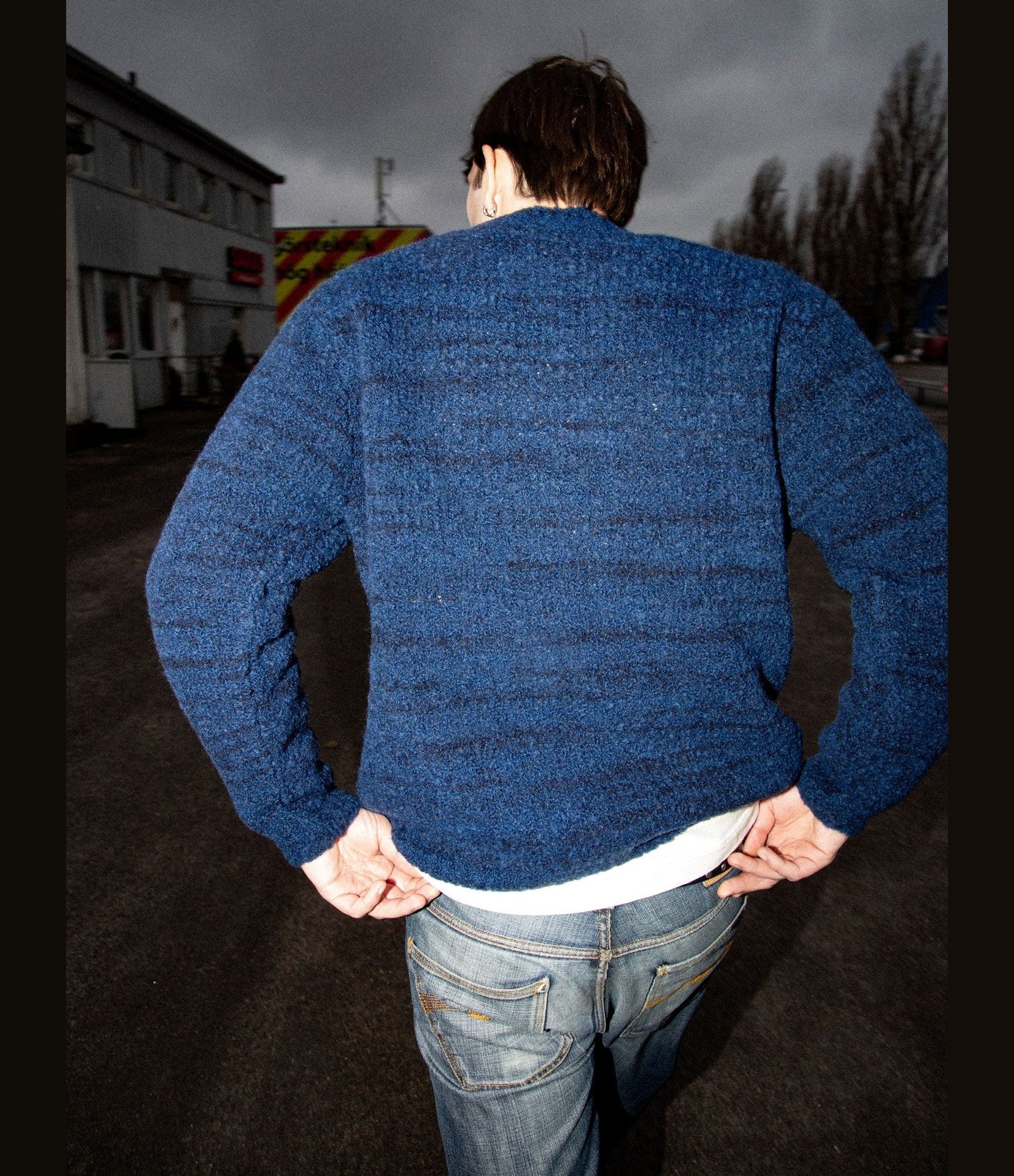 Nudie Jeans Gurra Boucle Sweater Blue