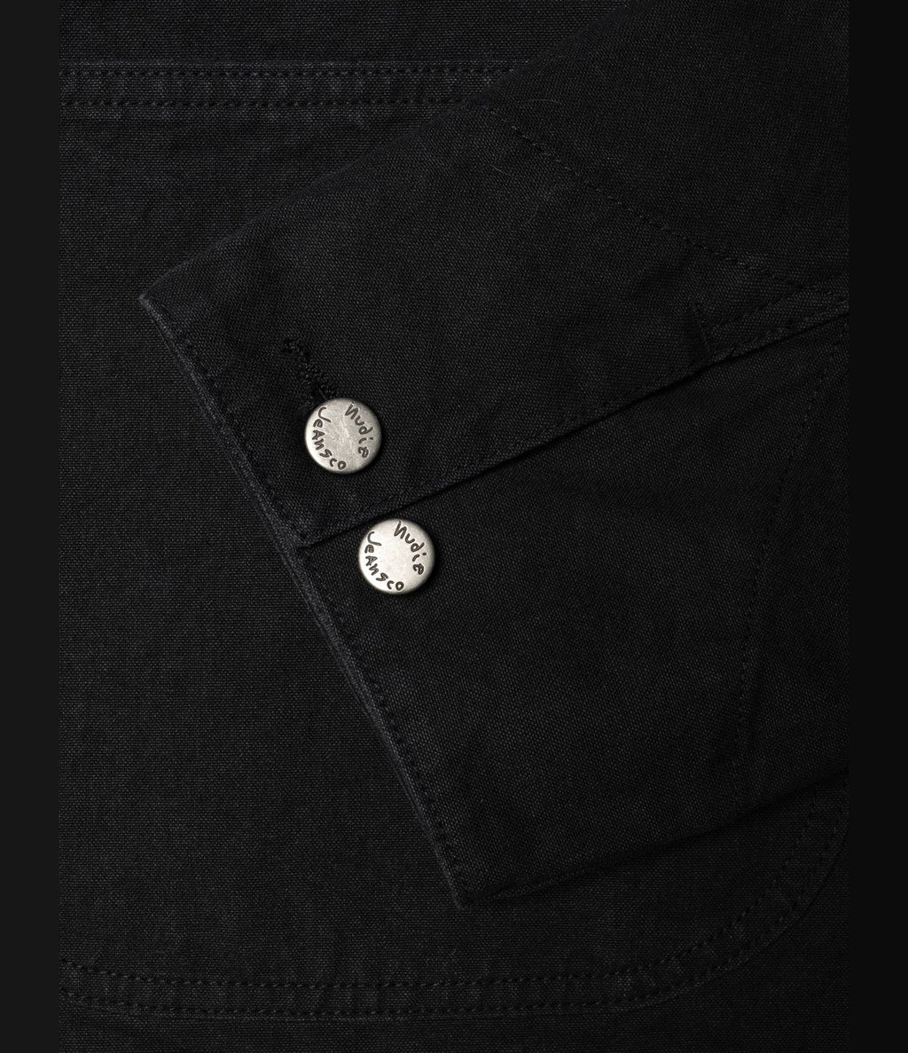 Nudie Jeans Howie Chore Jacket Duck Canvas Black