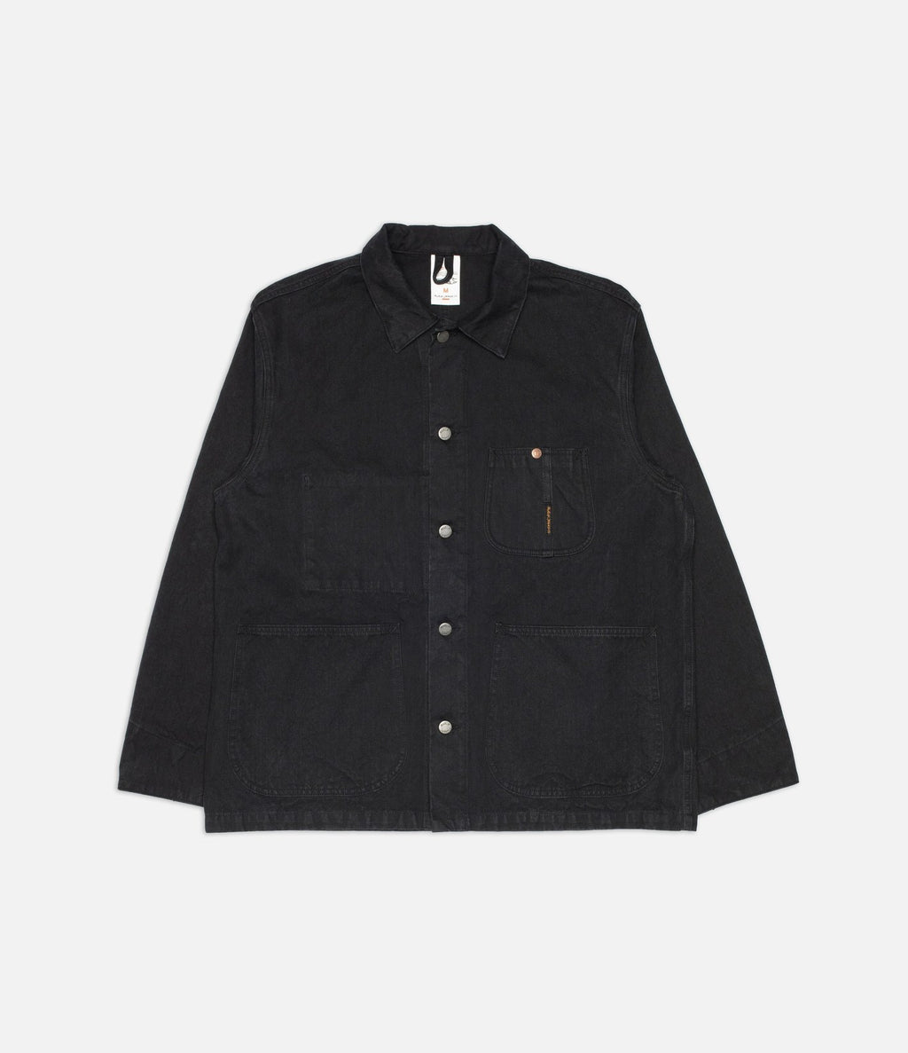 Nudie Jeans Howie Chore Jacket Duck Canvas Black