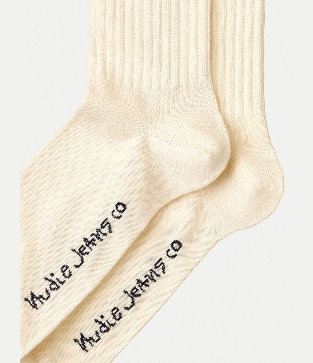 Nudie Jeans Amundsson Sport Socks Off White