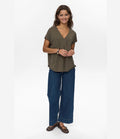 Numph Nutilia SS Blouse Grape Leaf