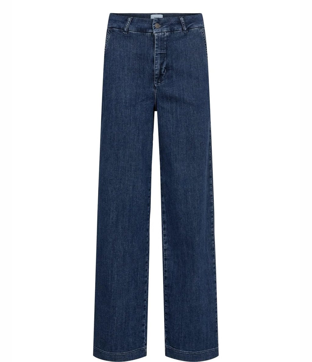 Numph Nuamber HR Wide Jeans Medium Blue Denim