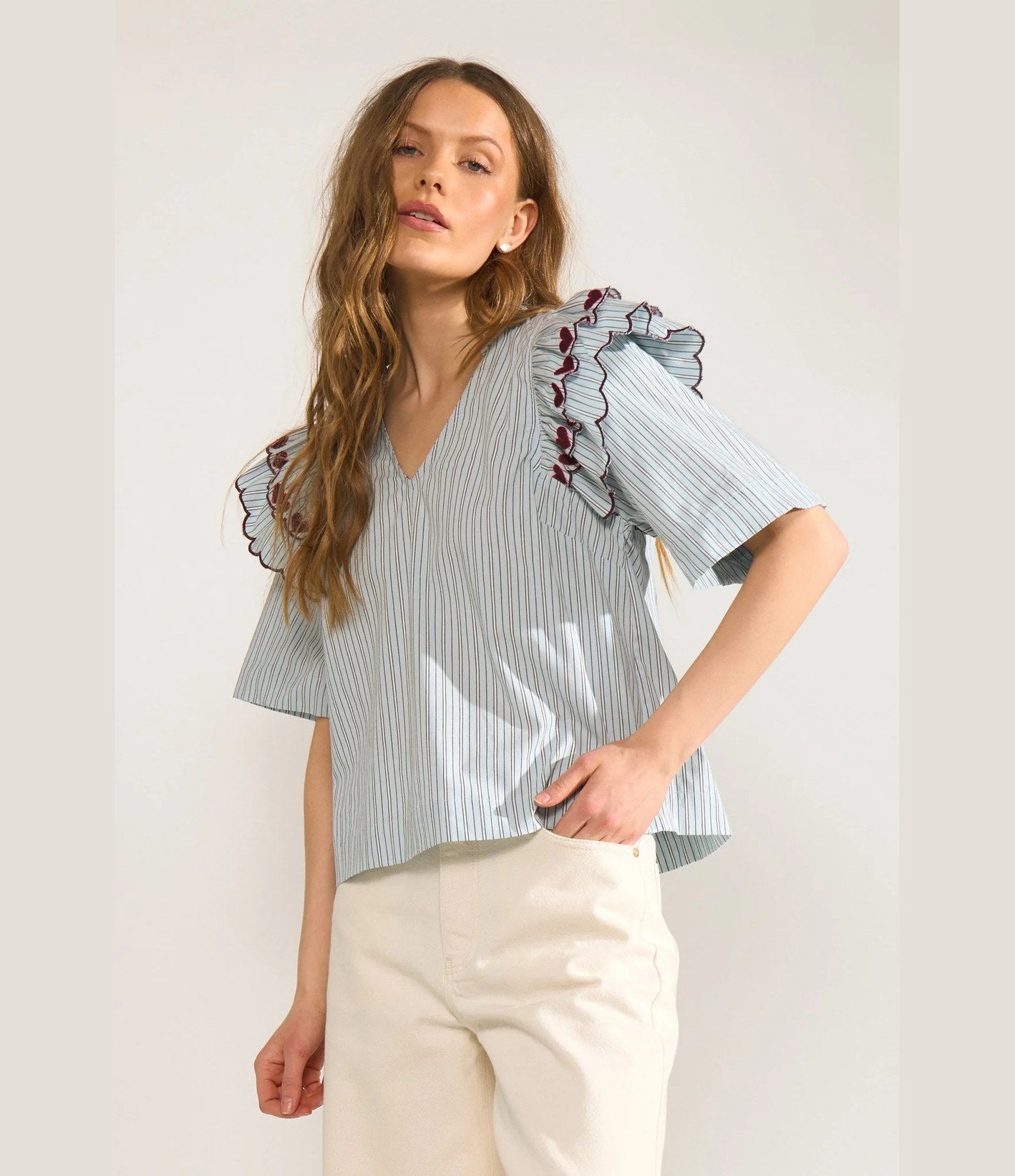 Numph Nuditty Blouse Floaty Blue