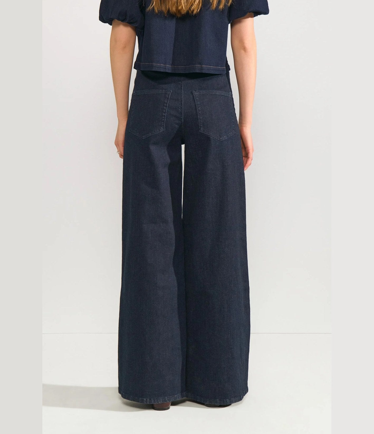 Numph NuSeattle HR Wide Jeans Dark Blue Denim