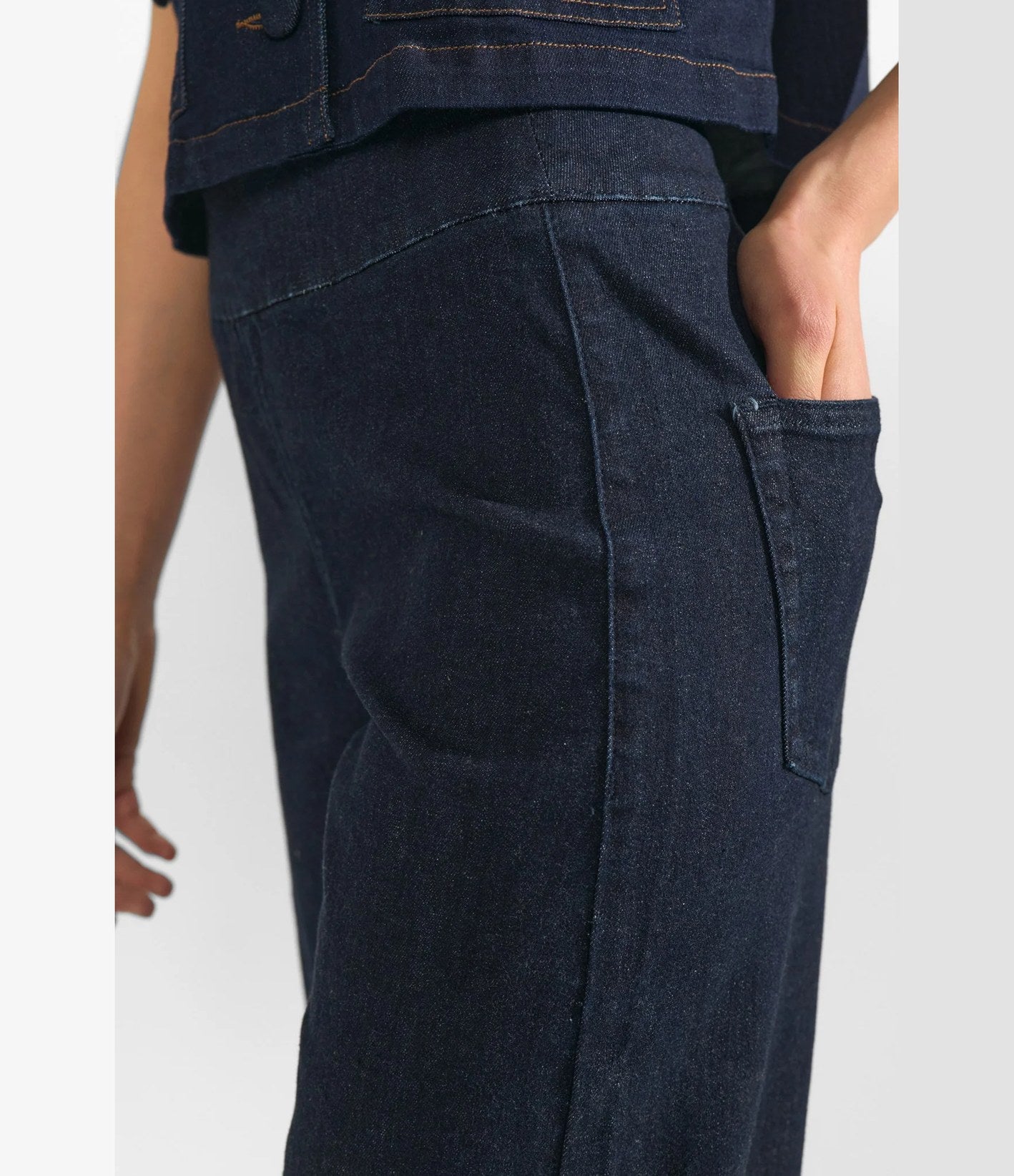 Numph NuSeattle HR Wide Jeans Dark Blue Denim