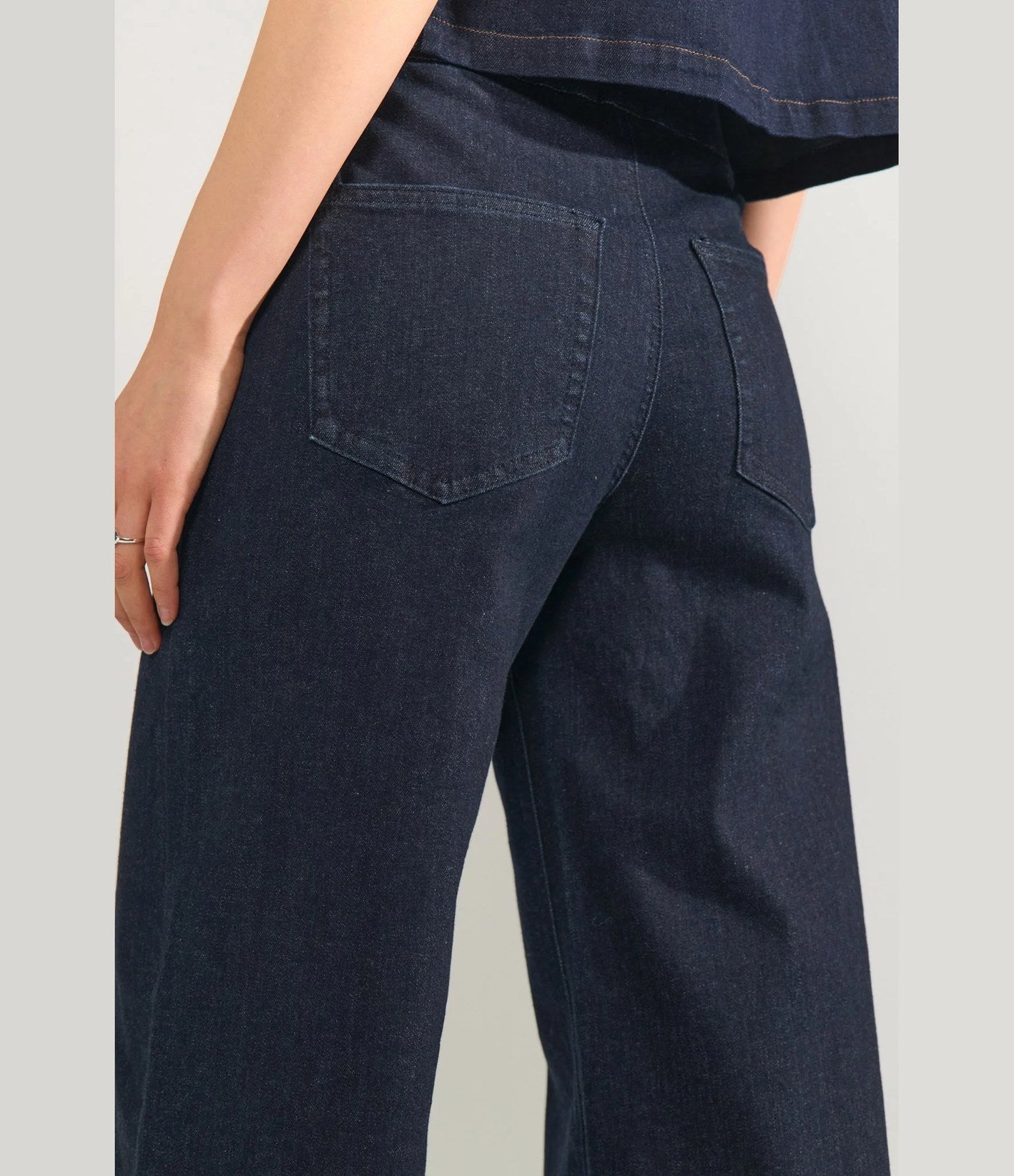 Numph NuSeattle HR Wide Jeans Dark Blue Denim