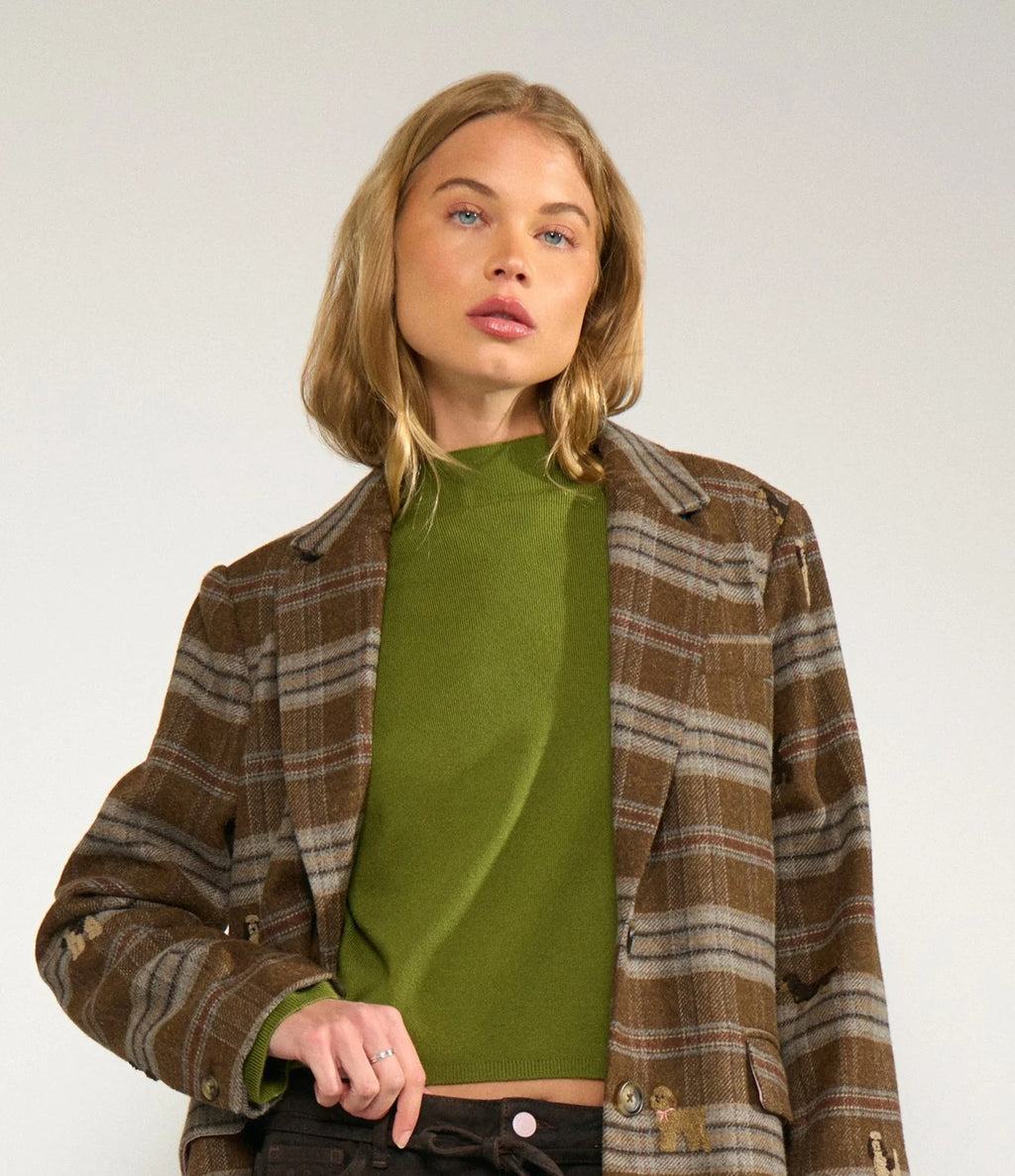 Numph Nuezma Oversize Blazer Kelp