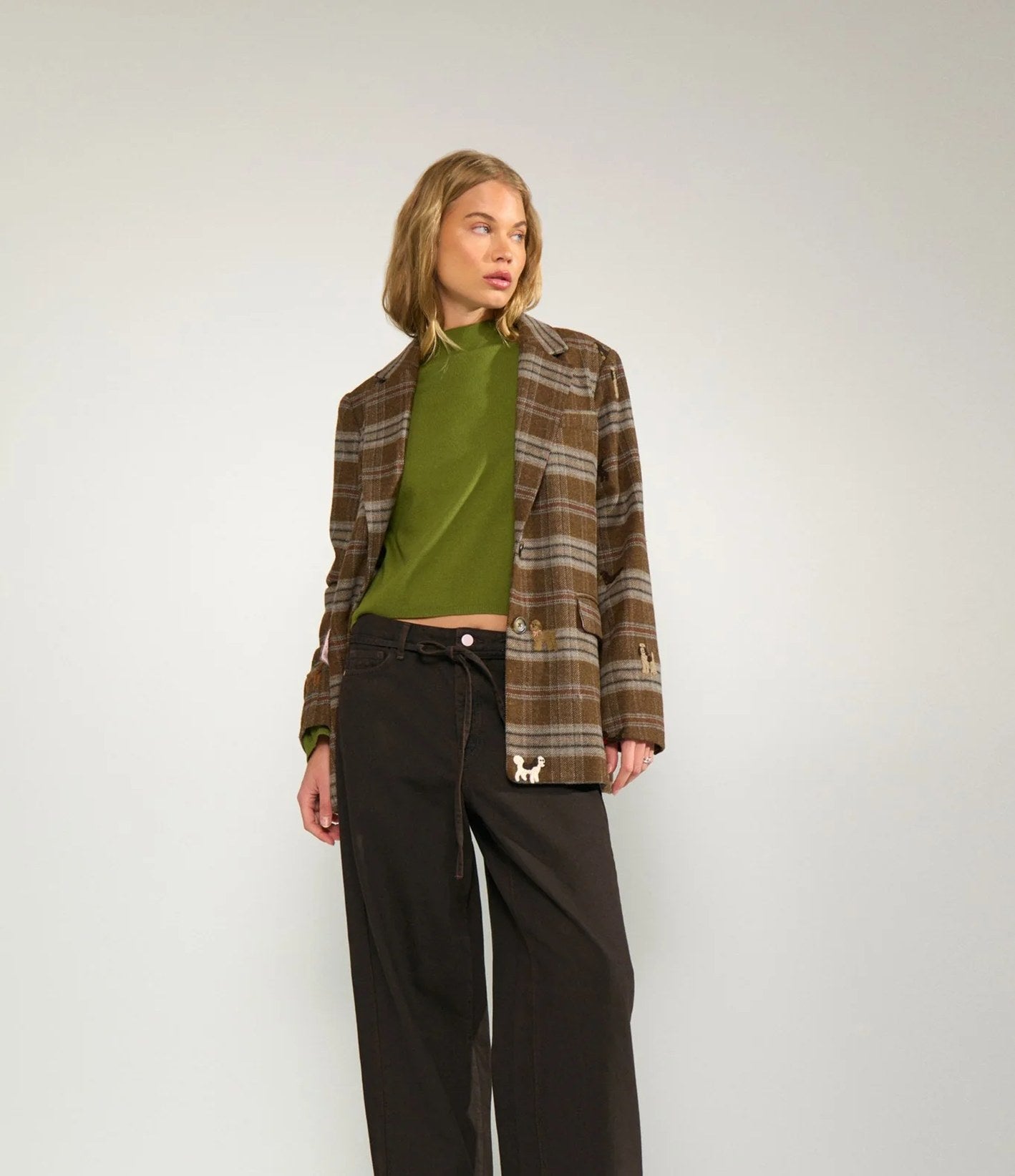 Numph Nuezma Oversize Blazer Kelp