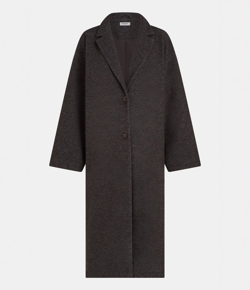 Penn & Ink Long Coat Anthracite