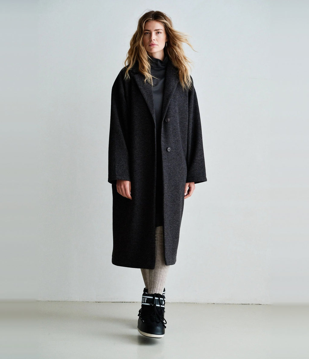 Penn & Ink Long Coat Anthracite