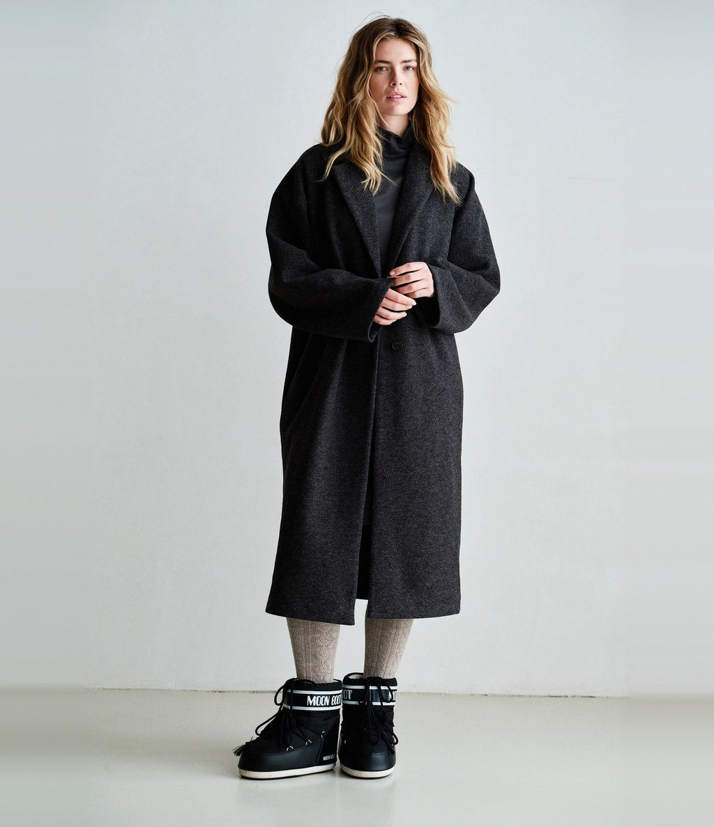 Penn & Ink Long Coat Anthracite