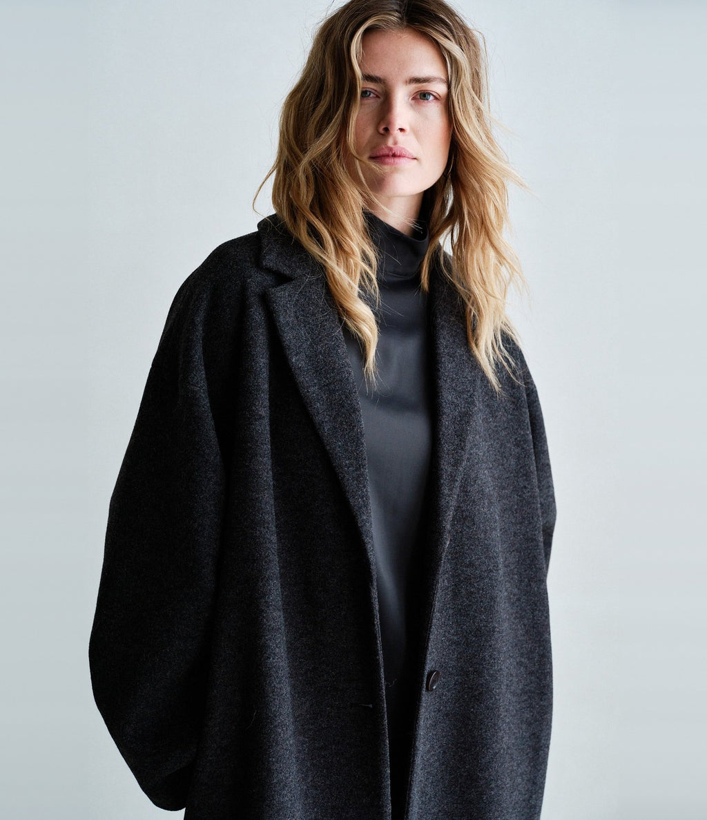 Penn & Ink Long Coat Anthracite
