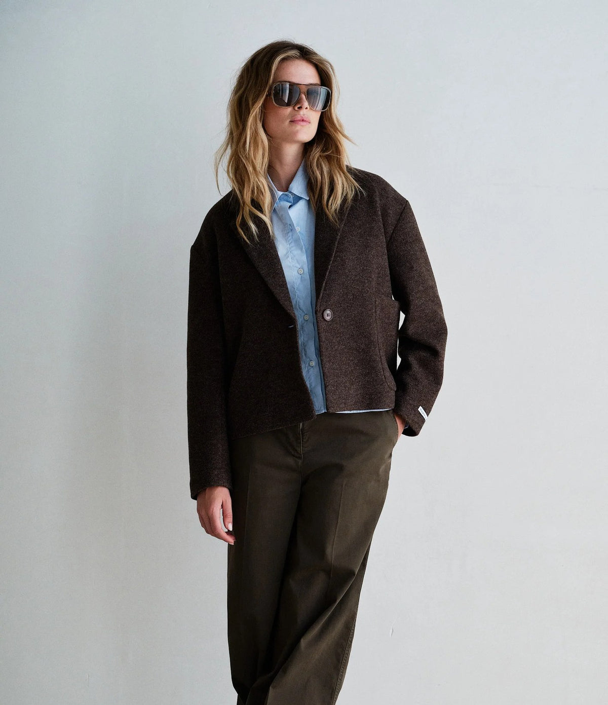 Penn & Ink Chaqueta Blazer Tabaco