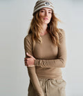 Penn & Ink Long Sleeve Top Camel