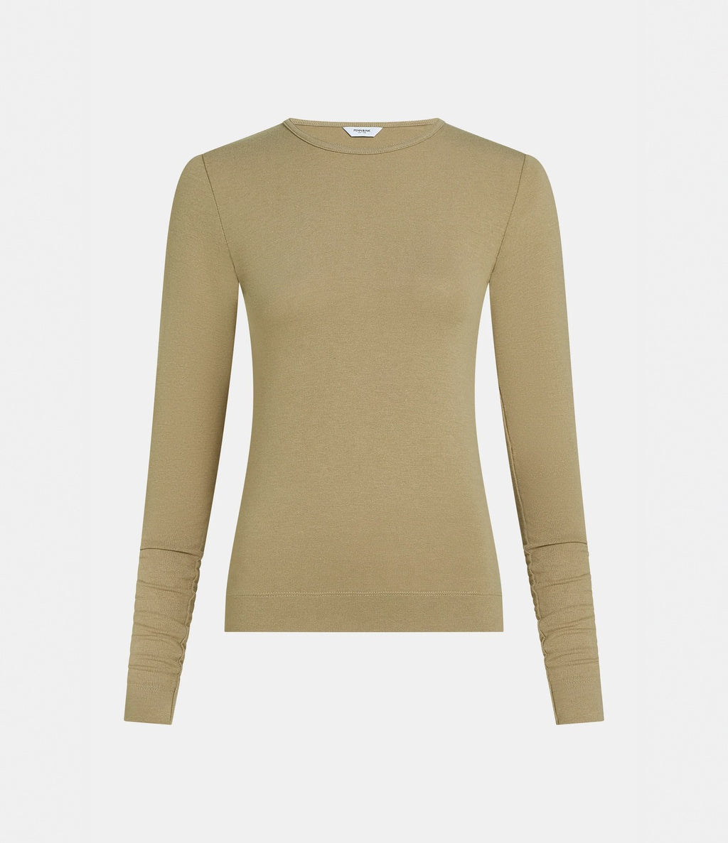 Penn & Ink Long Sleeve Top Camel