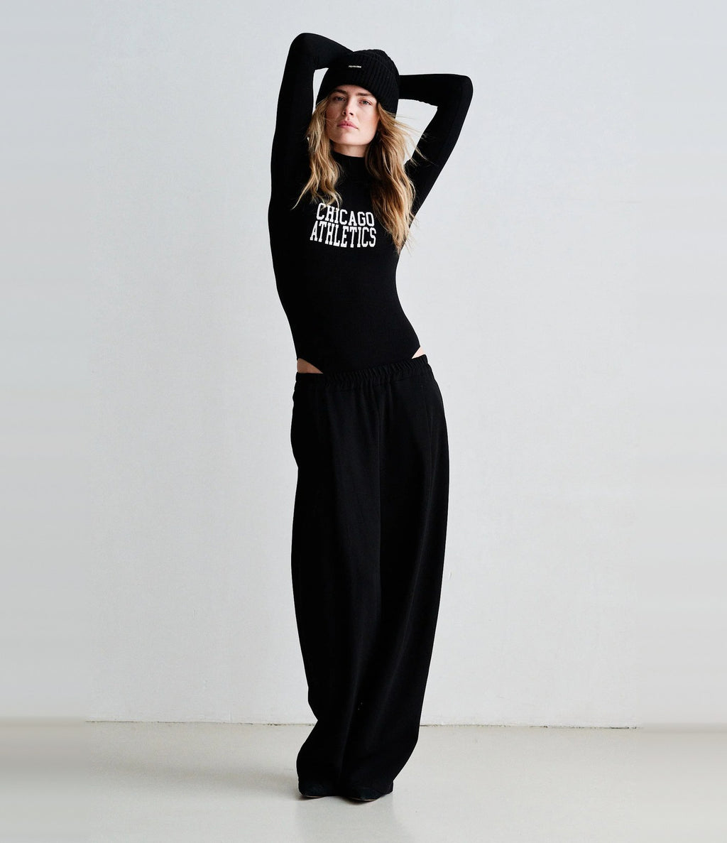 Penn & Ink Pantalon Droit Noir
