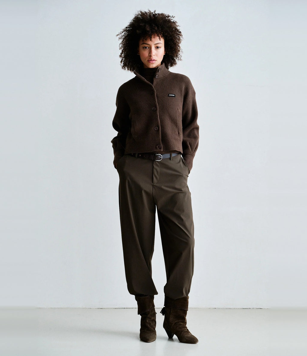 Penn & Ink Pantalon Fuselé Tabac