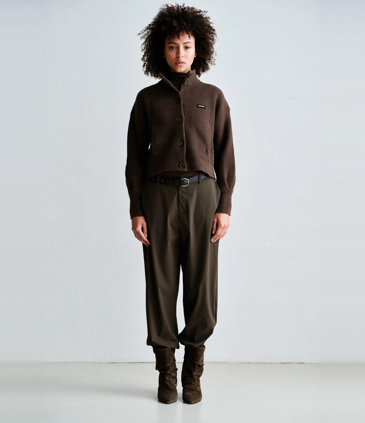 Penn & Ink Pantalon Fuselé Tabac