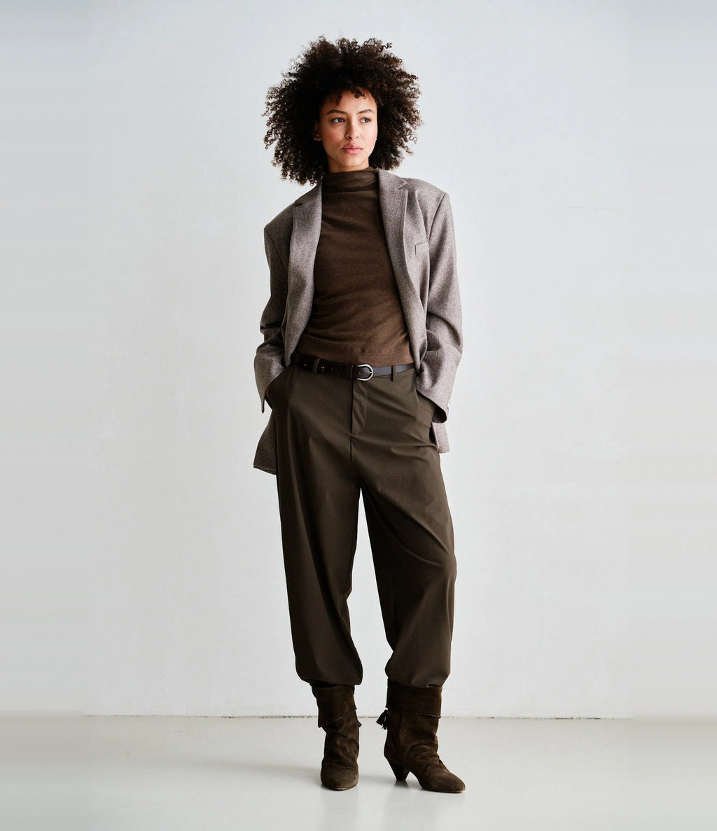 Penn & Ink Pantalon Fuselé Tabac