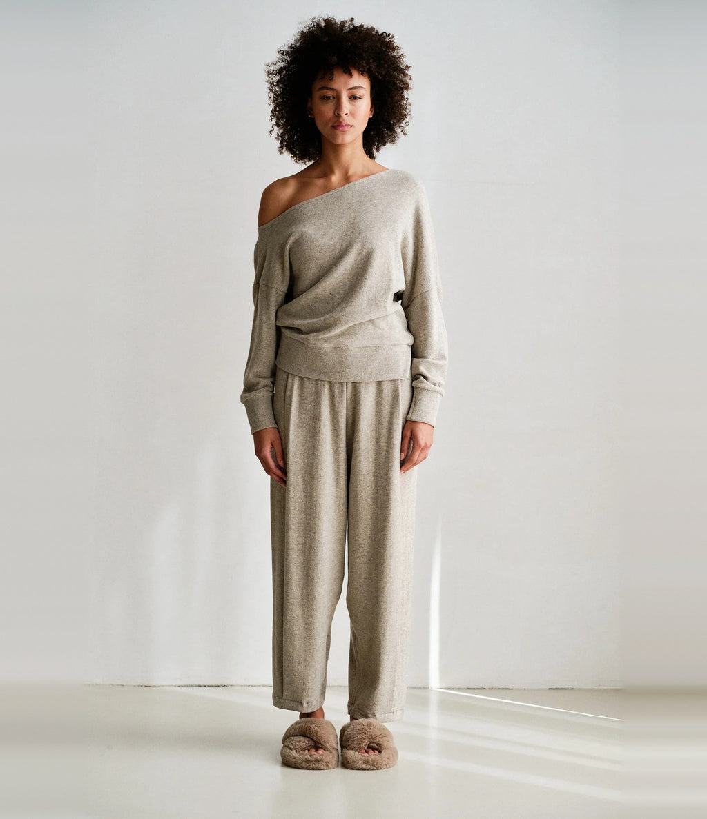 Penn & Ink Pantalon en Maille Beige