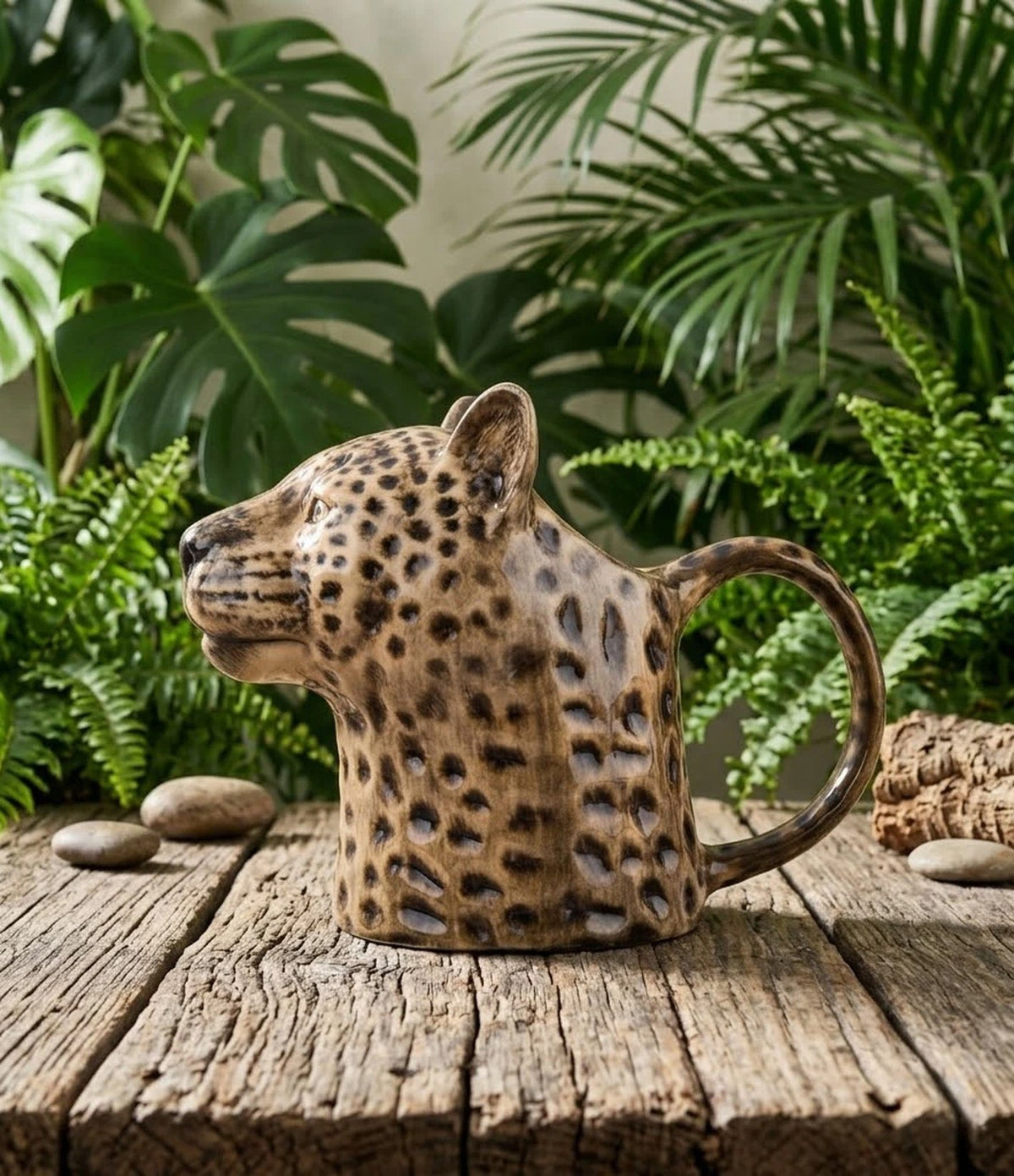 Quail Designs Pichet Léopard grand modèle
