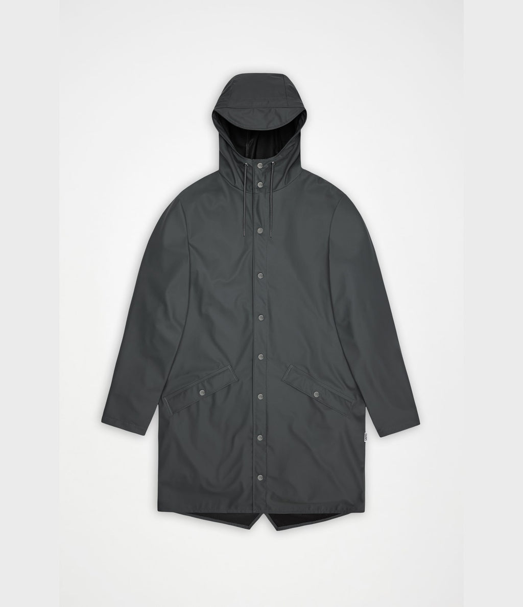 Rains Long Jacket W3 Dark Grey