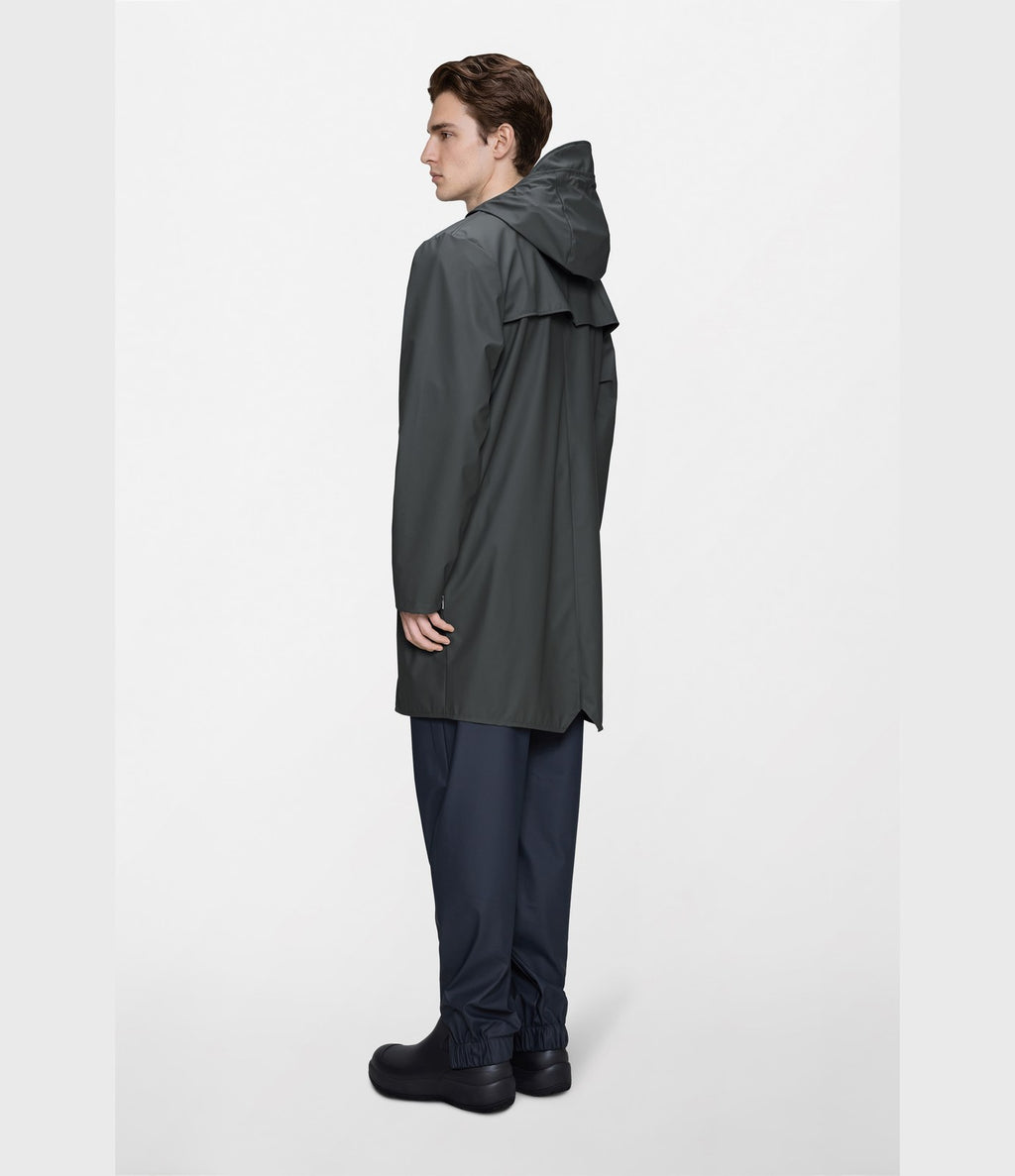 Rains Long Jacket W3 Dark Grey