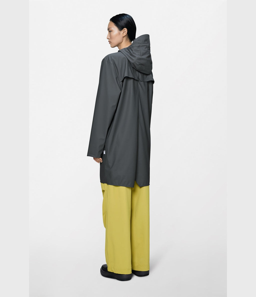 Rains Long Jacket W3 Dark Grey