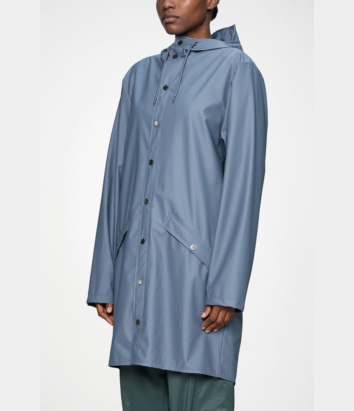 Rains Long Jacket W3 Blue Dusk
