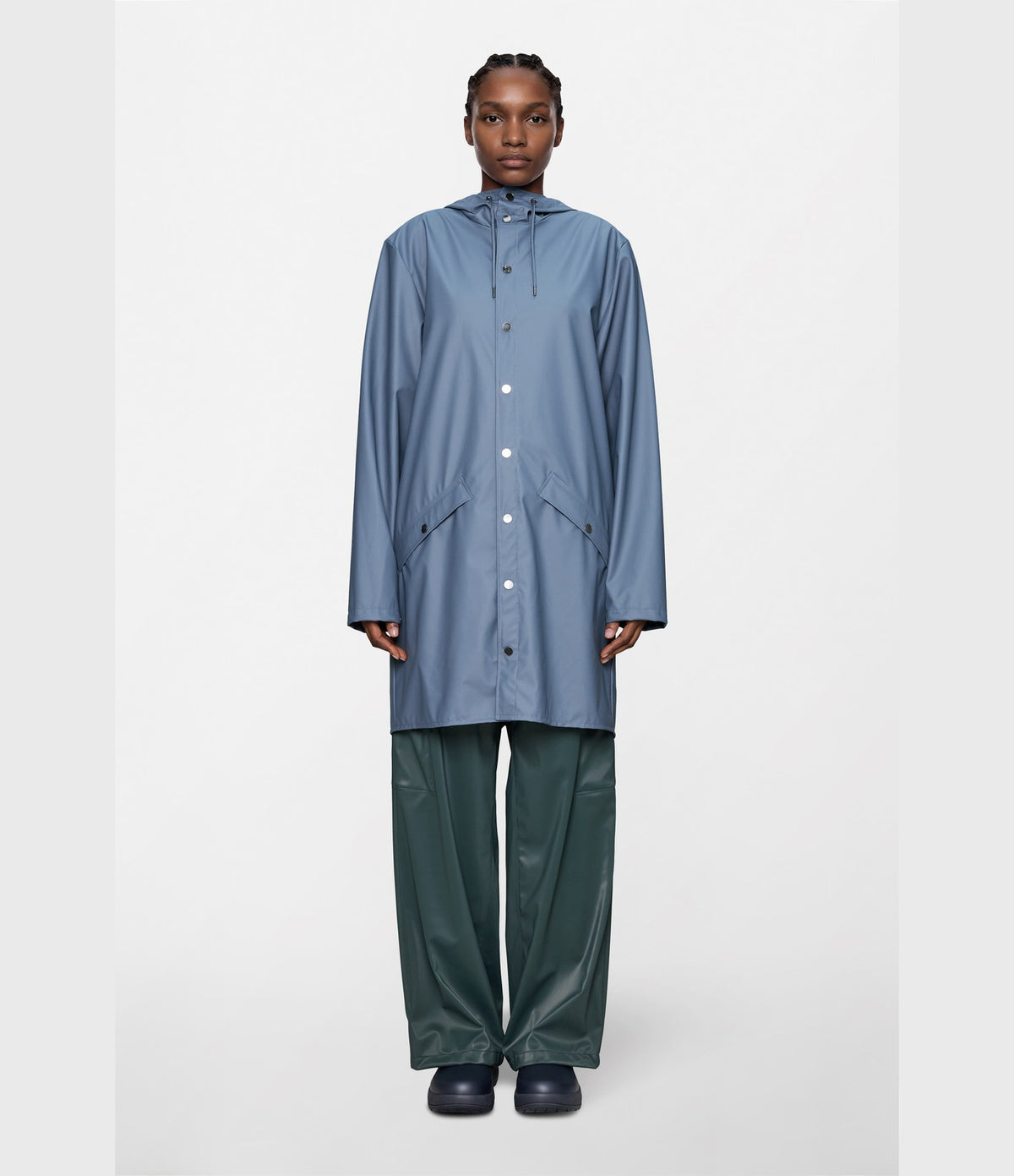 Rains Long Jacket W3 Blue Dusk