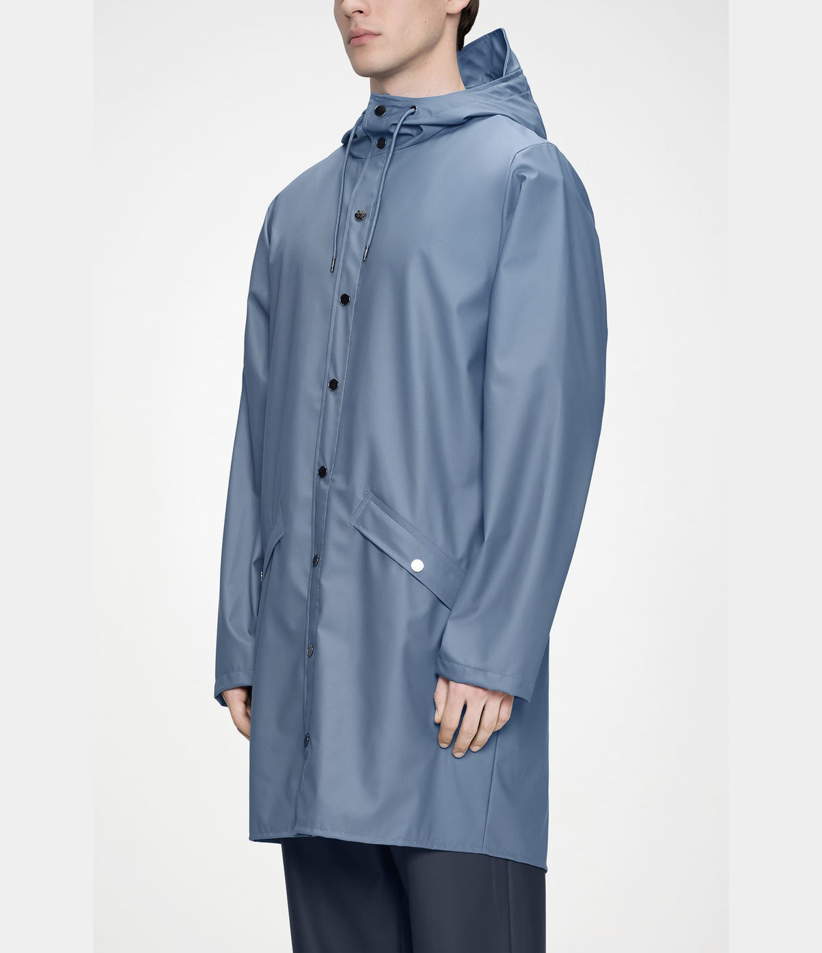Rains Long Jacket W3 Blue Dusk