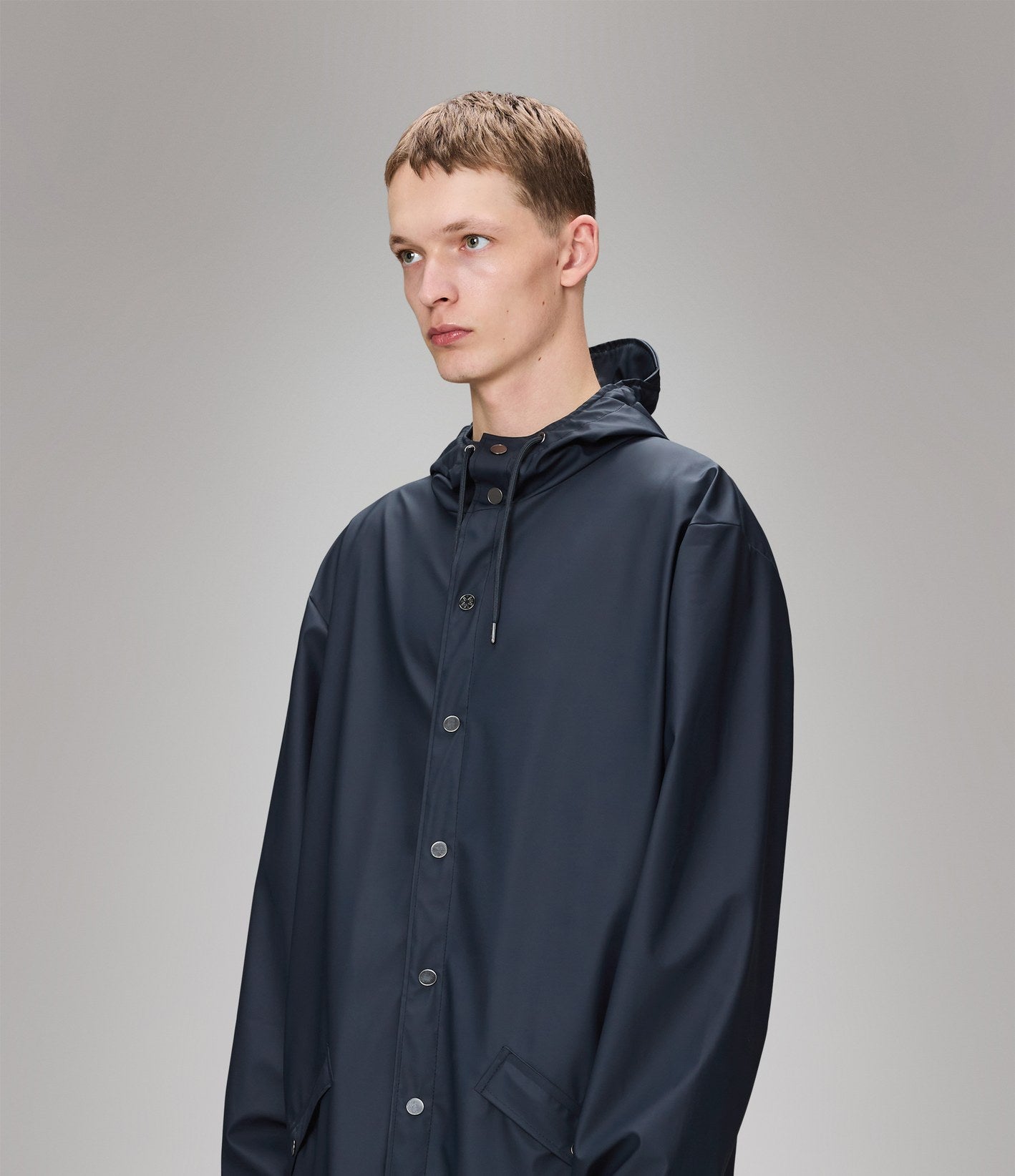 Rains Long Jacket W3 Navy