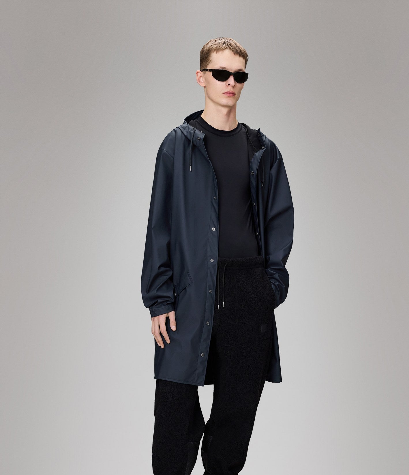 Rains Long Jacket W3 Navy
