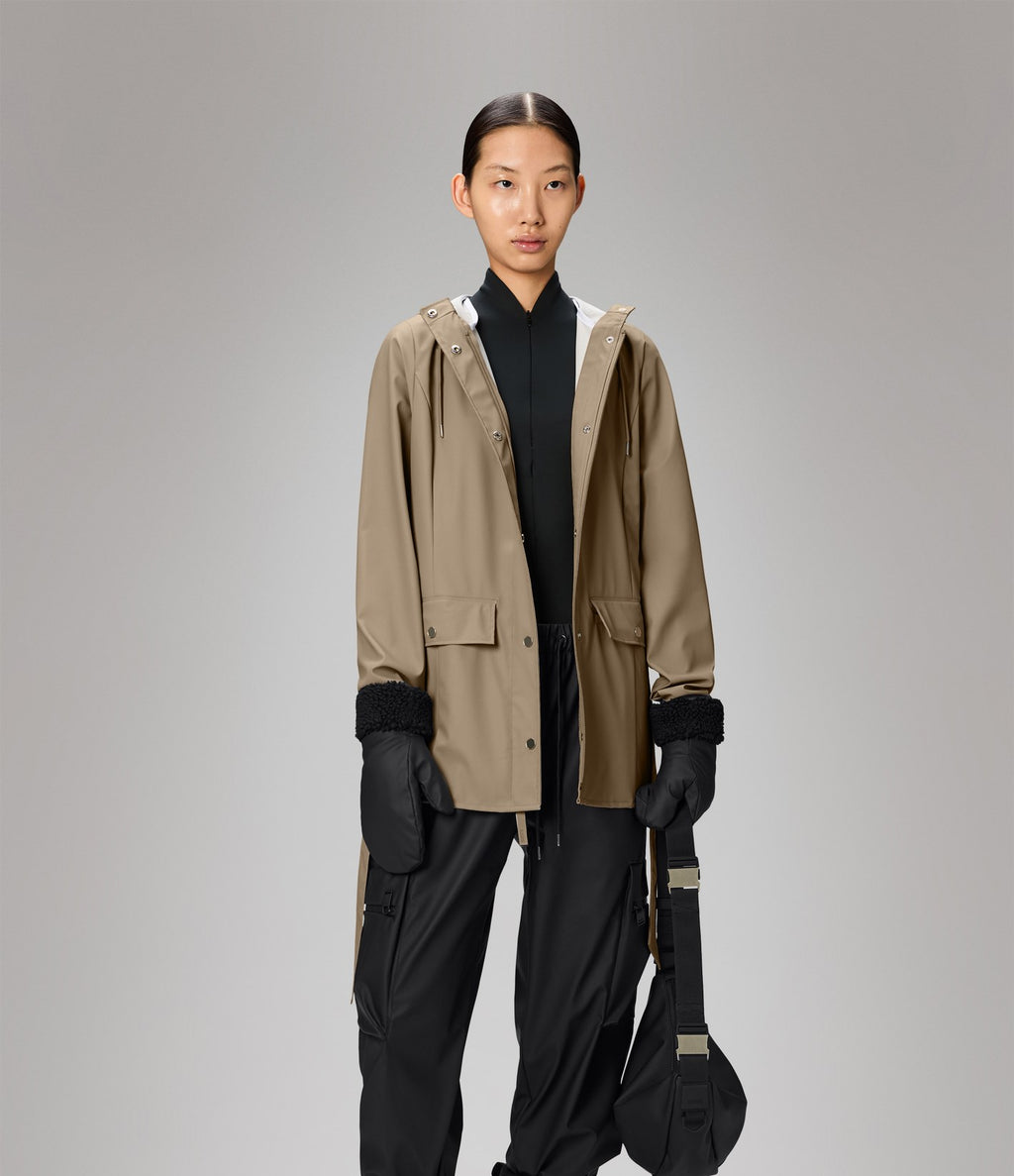 Rains Curve Jacket Beige