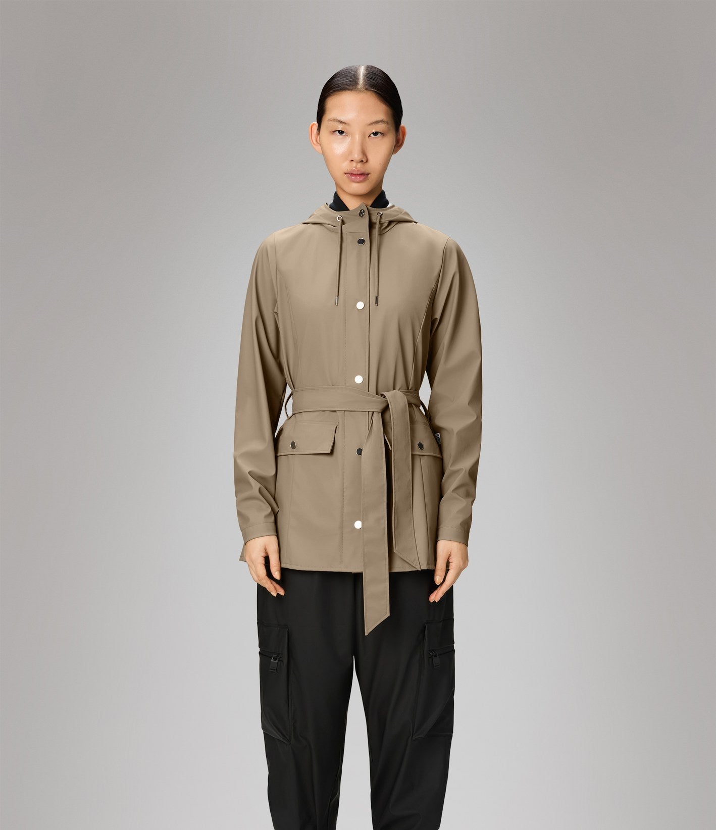 Rains Curve Jacket Beige