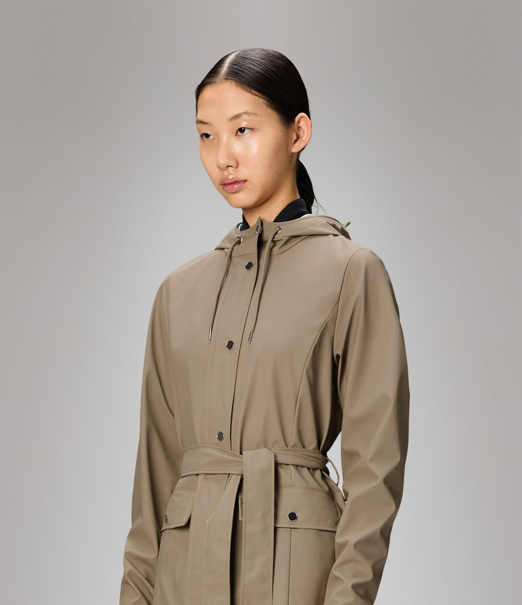 Rains Curve Jacket Beige