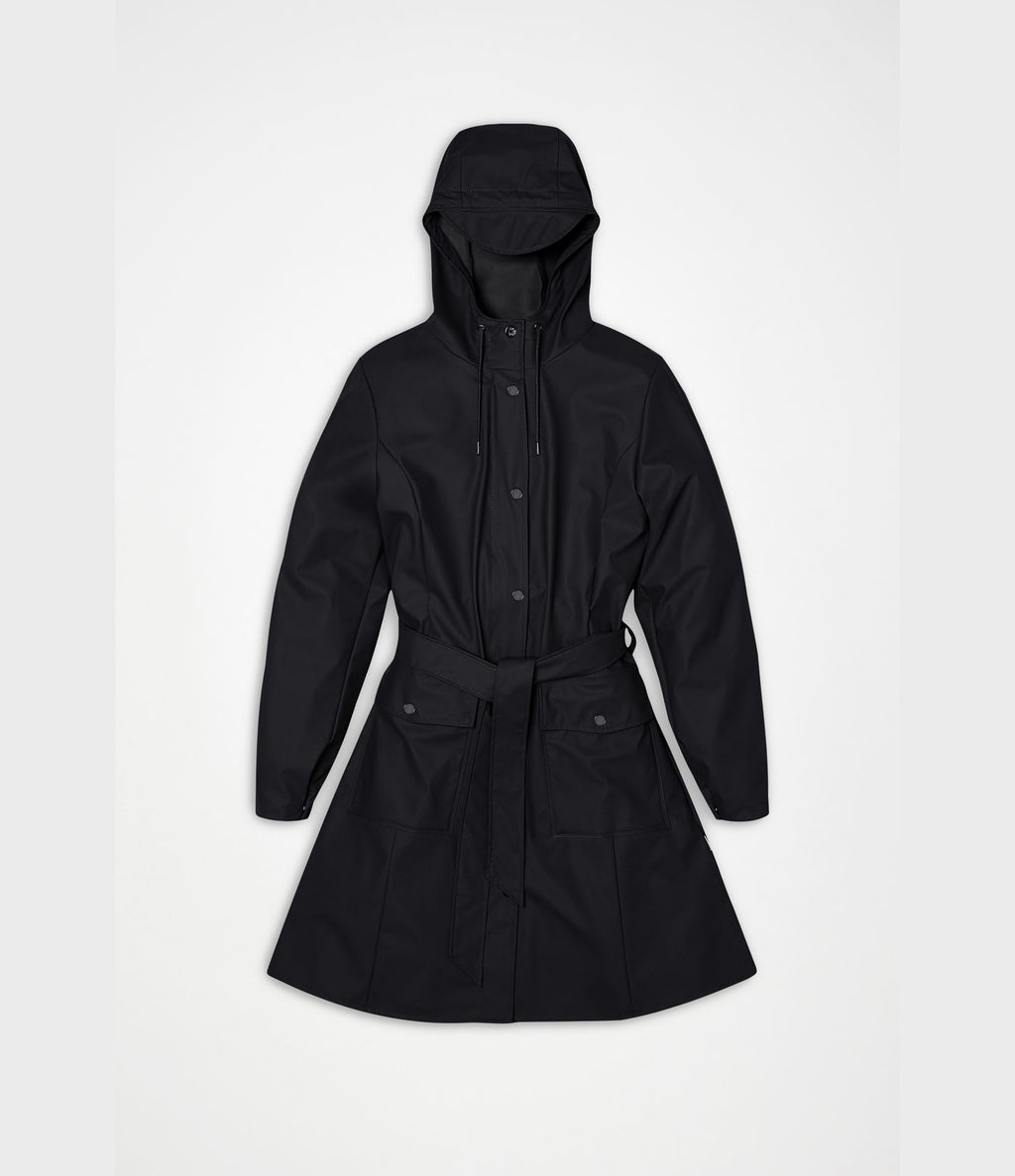 Rains Curve Long Jacket W3 Negro