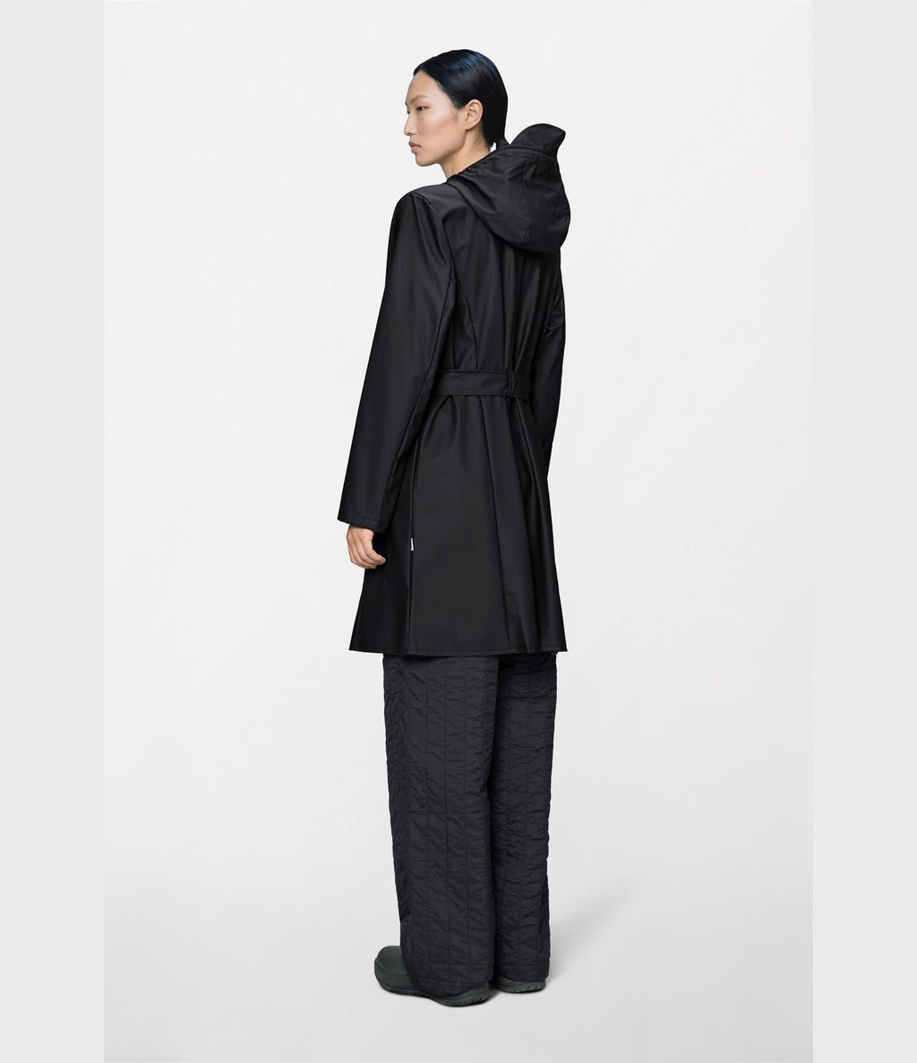 Rains Curve Long Jacket W3 Negro